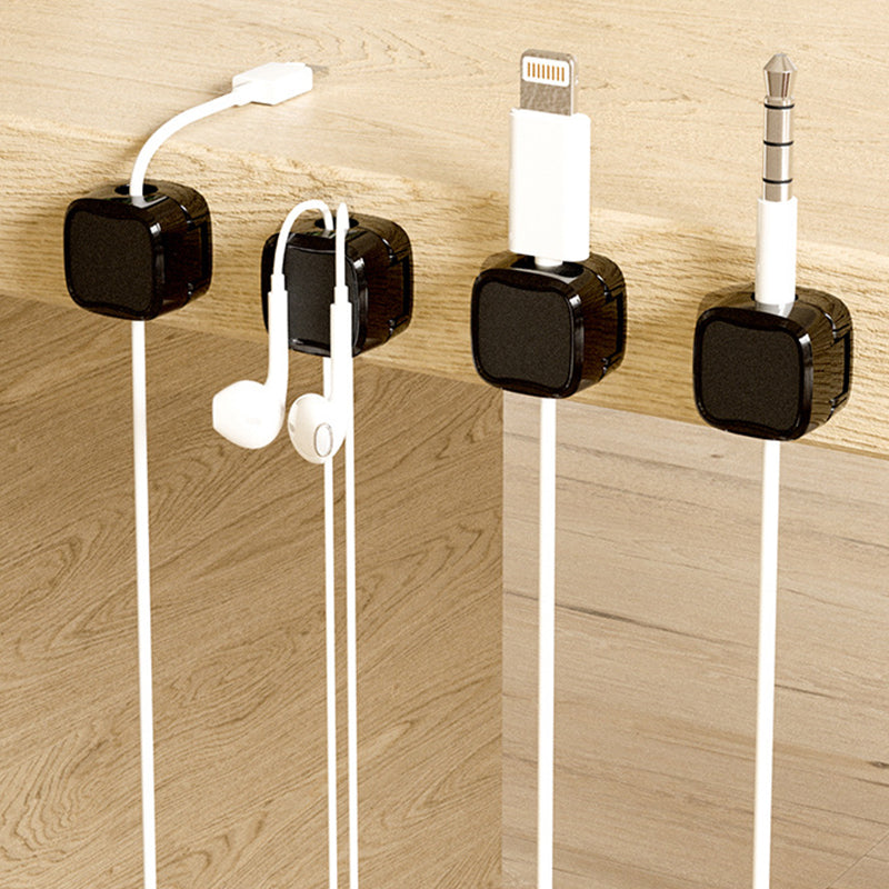 Moonval Magnetic Cable Organizer, Self-Adhesive Cord Holder for Desk, Office, Home & Car