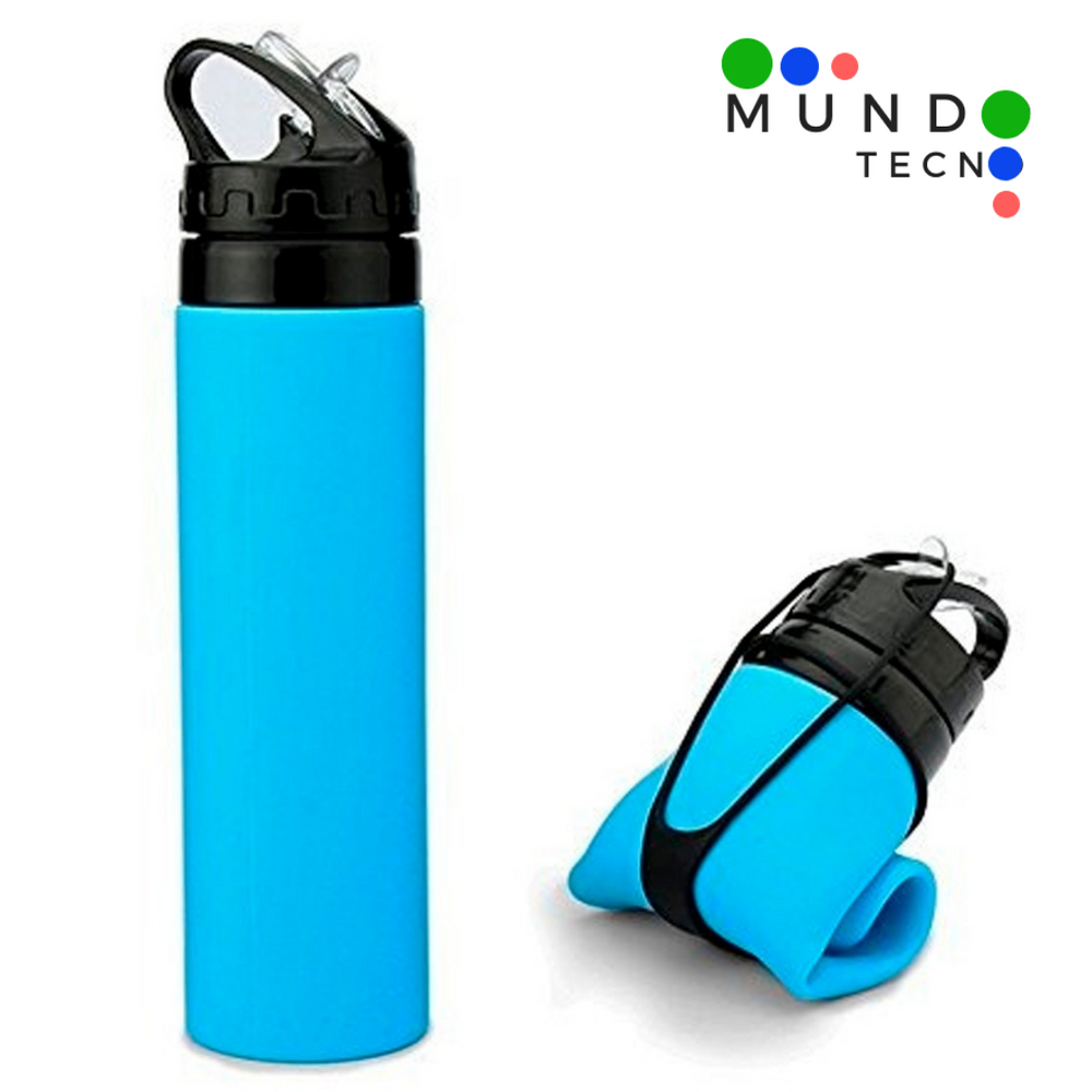 Moonval Collapsible Silicone Water Bottle, Foldable Leakproof Sports Bottle for Travel, Gym & Outdoor Use