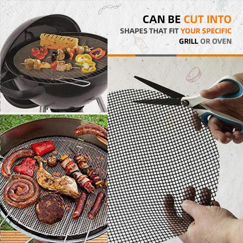Moonval Non-Stick BBQ Grill Mesh Mat, Reusable Cut-to-Fit Grilling & Baking Liner