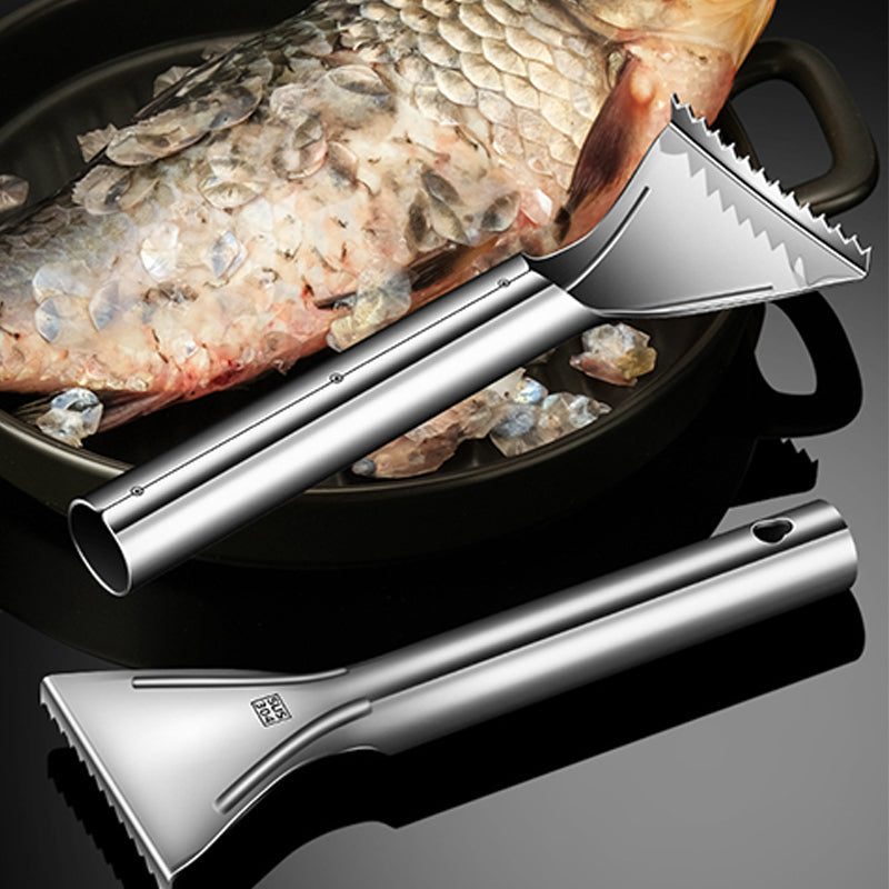 Moonval Stainless Steel Fish Scaler, Sharp Fish Scale Remover Tool with Ergonomic Handle