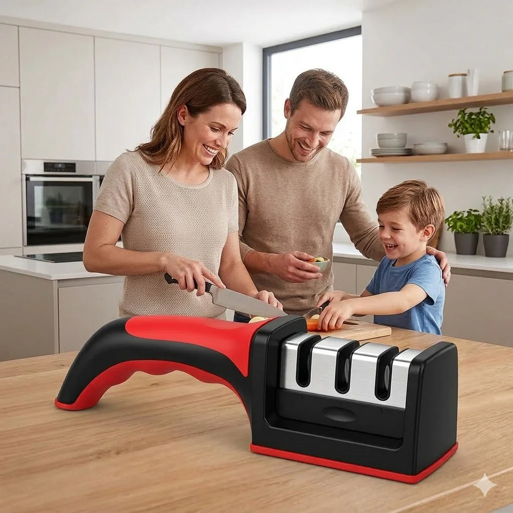 Moonval Knife Sharpener, Professional Multi-Stage Kitchen Knife Sharpening Tool for Home & Chef Use