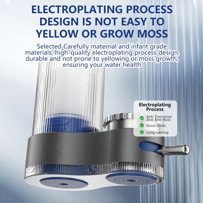 Moonval Faucet Water Filter, Dual-Mode Tap Purifier with Washable Cartridge & Adapters