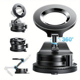 Moonval Vacuum Magnetic Car Phone Mount, Hands-Free Suction Holder with 360° Rotation