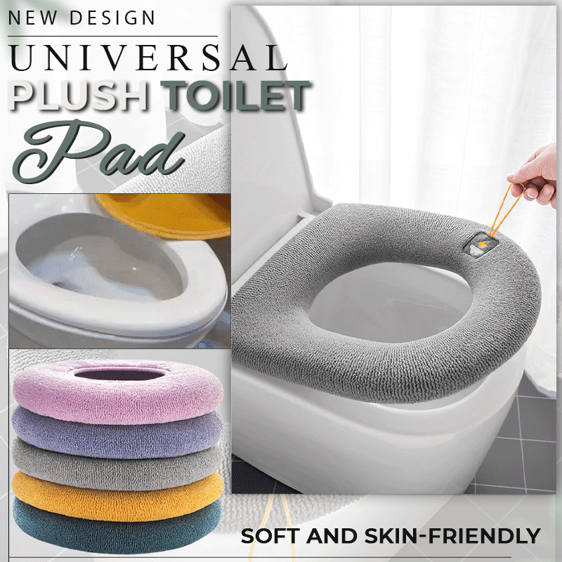 Moonval Plush Toilet Seat Cover, Universal Washable Cushion with Convenient Lift Handle