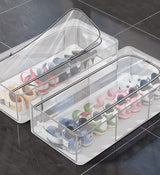 Moonval Foldable Shoe Storage Box, Large-Capacity Clear Dustproof Organizer for Closet & Entryway
