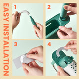 Moonval Expandable Sink Caddy, Adjustable Drain Rack with Towel Bar & Utensil Holder