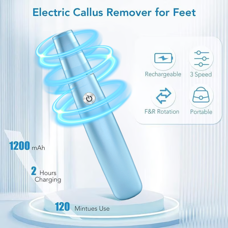 Moonval Electric Callus Remover, Rechargeable Foot Care Tool for Smooth Heels & Dry Skin