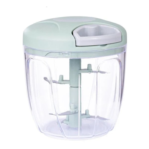 Moonval Pull-Cord Vegetable Chopper, Manual Food Processor with Stainless Steel Blades