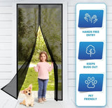 Moonval Magnetic Screen Door, Hands-Free Self-Closing Mesh Door Curtain for Patios & Entryways