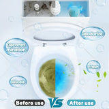 Moonval Magic Toilet Cleaner Tablets, Deodorizing Toilet Bowl Cleaner for Stain & Odor Removal