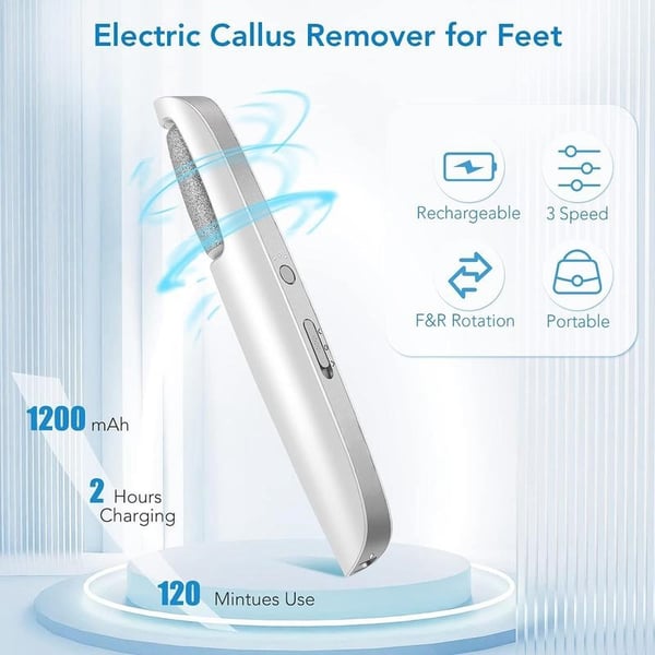 Moonval Electric Callus Remover, Rechargeable Foot Care Tool for Smooth Heels & Dry Skin