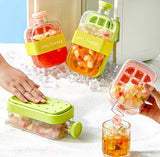 Moonval 2-in-1 Ice Cube Water Bottle, 500ml Leakproof Bottle with Built-In Ice Cube Tray