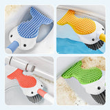 Moonval Wall-Mounted Toilet Brush Set, Suction Cup Bathroom Cleaning Brush with Holder