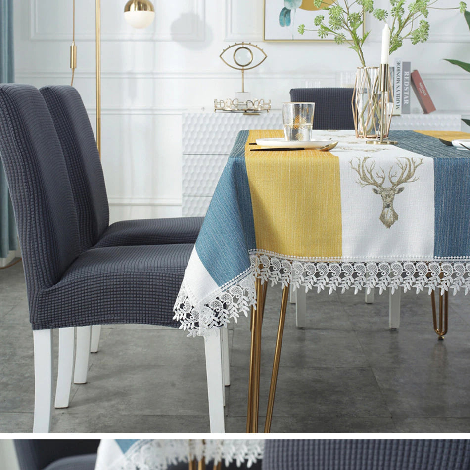 Moonval Stretch Chair Covers, 6-Pack Waterproof Textured Dining Chair Slipcovers Universal Fit