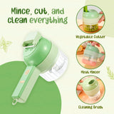Moonval 5-in-1 Cordless Food Processor, USB-C Electric Chopper, Mincer & Cleaning Brush