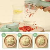 Moonval 5-in-1 Cordless Food Processor, USB-C Electric Chopper, Mincer & Cleaning Brush