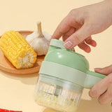 Moonval 5-in-1 Cordless Food Processor, USB-C Electric Chopper, Mincer & Cleaning Brush
