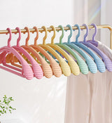 Moonval Non-Slip Space-Saving Hangers, Rainbow Color Clothes Hangers for Closet Organization