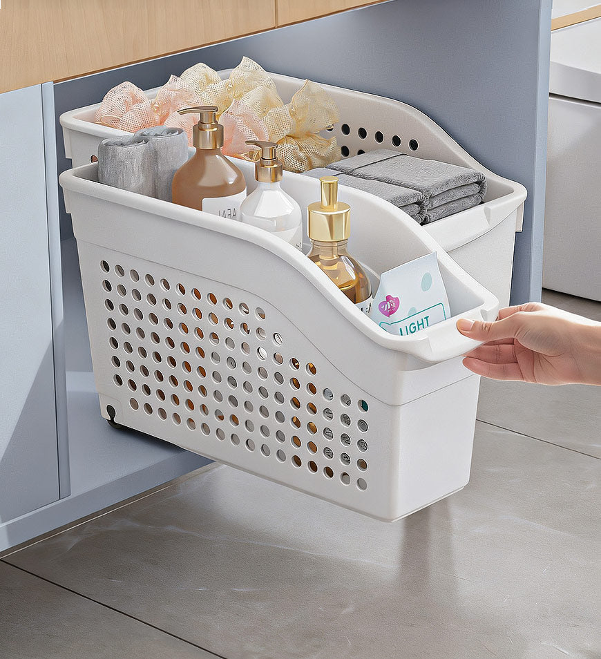 Moonval Pull-Out Pantry Organizer, Rolling Kitchen Cabinet Storage Shelf with Wheels