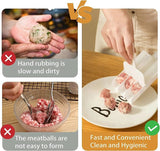 Moonval Triple Meatball Maker, Non-Stick 3-at-Once Meatball Mold with Easy-Release Handle