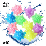 Moonval Laundry Dryer Balls, 10-Pack Reusable Washing Balls for Softer Clothes & Reduced Wrinkles