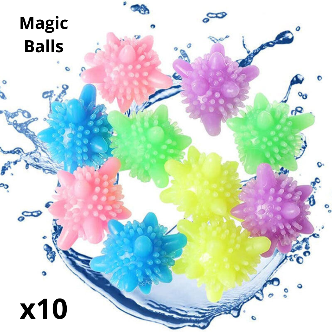 Moonval Laundry Dryer Balls, 10-Pack Reusable Washing Balls for Softer Clothes & Reduced Wrinkles