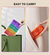 Moonval Weekly Pill Organizer, 7-Day Detachable Pill Box with 3 Compartments Per Day