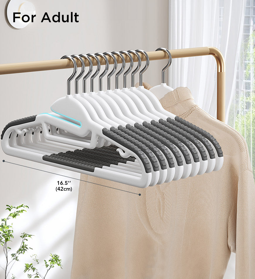 Moonval Clothes Hangers, 20-Pack Non-Slip Space-Saving Closet Hangers