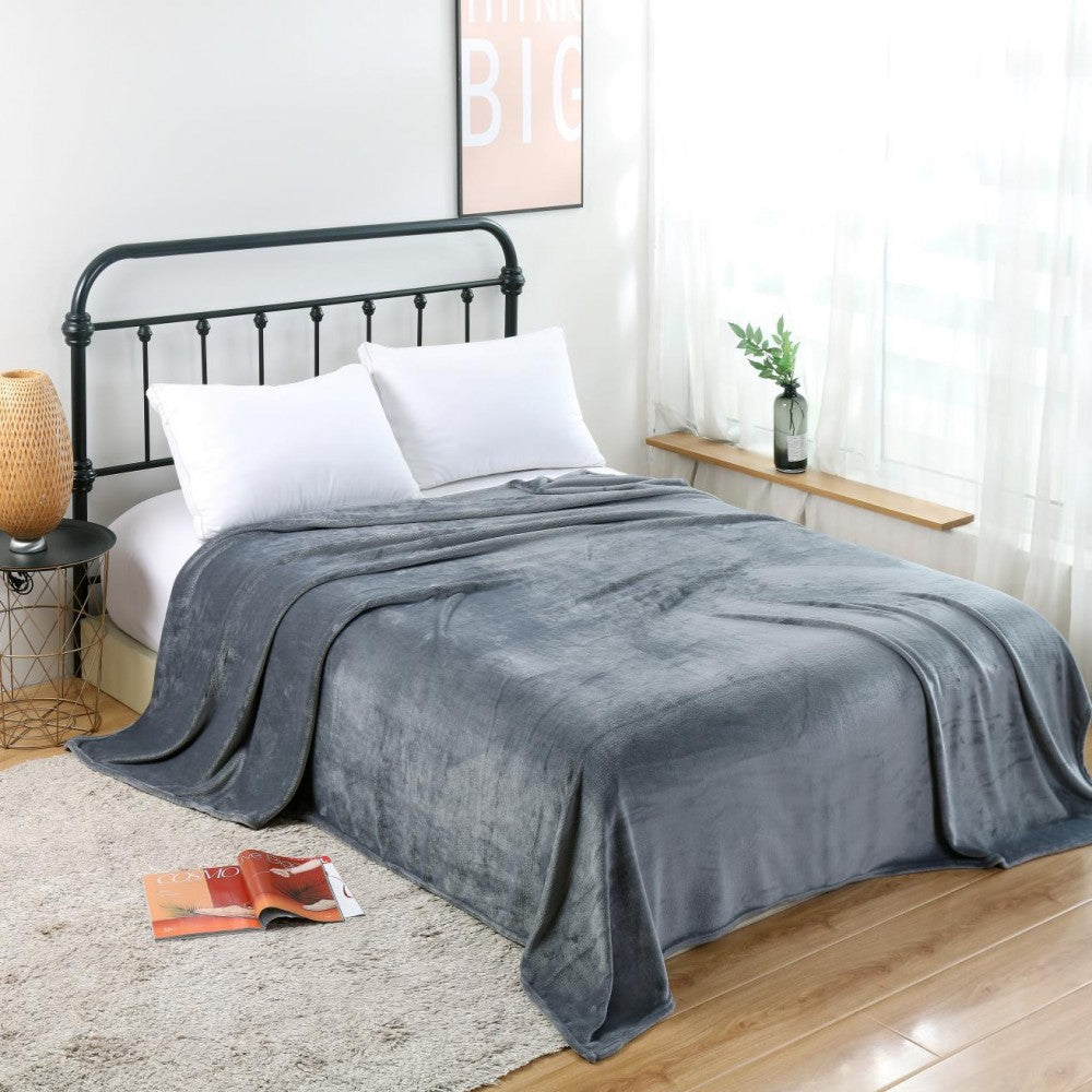 Moonval Cocolino Blanket Set, 2-Pack Ultra Soft Plush Fleece Throw for Bed & Sofa