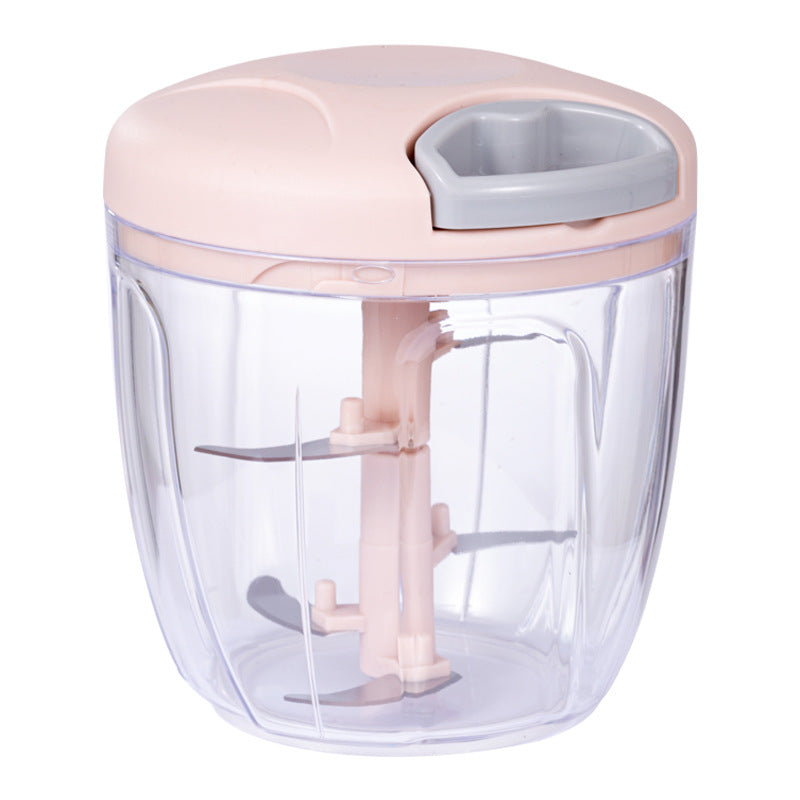 Moonval Pull-Cord Vegetable Chopper, Manual Food Processor with Stainless Steel Blades