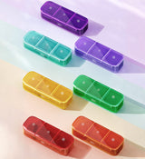 Moonval Weekly Pill Organizer, 7-Day Detachable Pill Box with 3 Compartments Per Day