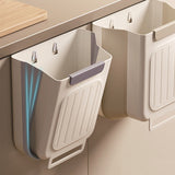 Moonval Collapsible Hanging Trash Can, Foldable Kitchen Cabinet Waste Bin for Food Scraps & Recycling