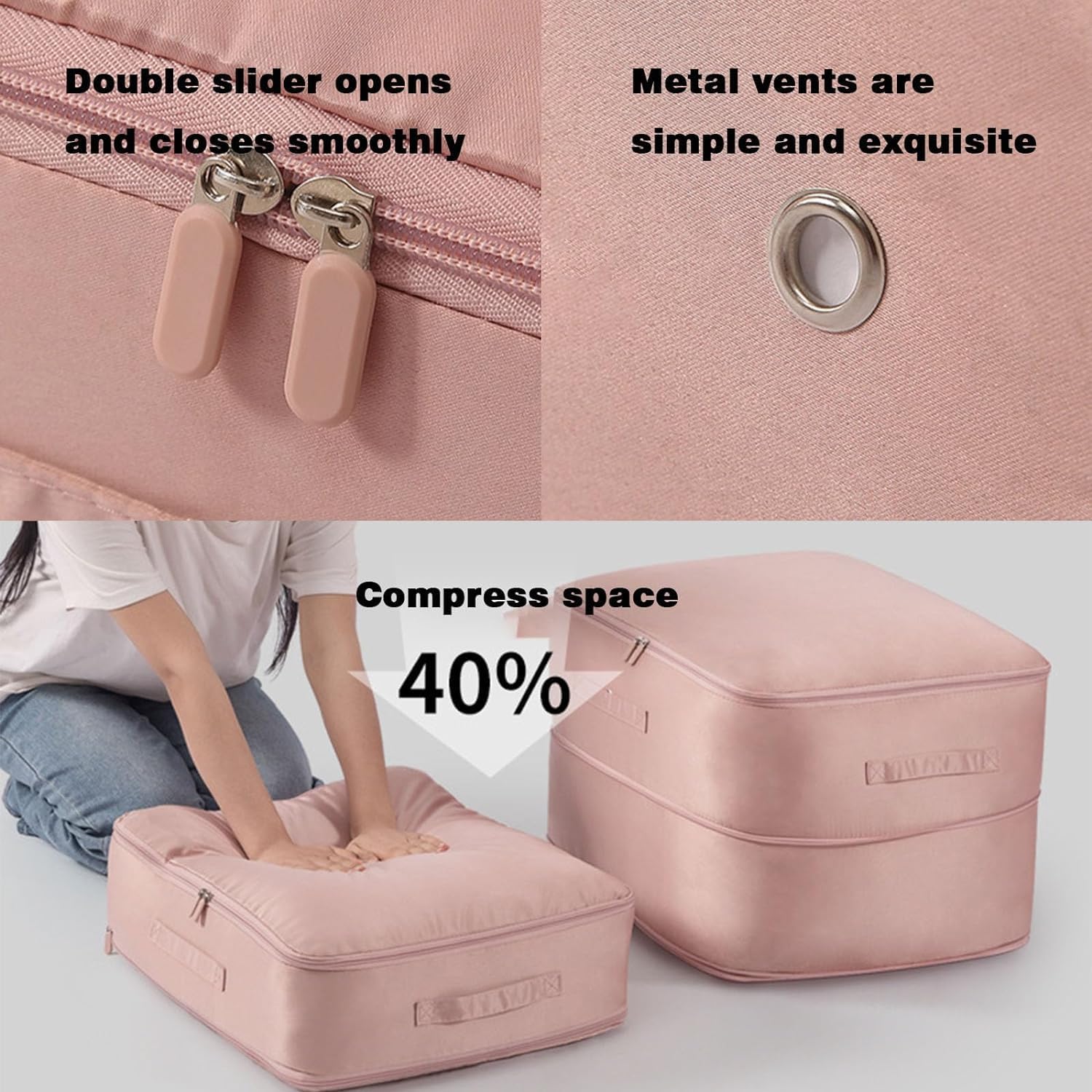 Moonval Self-Compression Storage Organizer, Ultra Space-Saving Clothes Storage Bag for Travel & Home