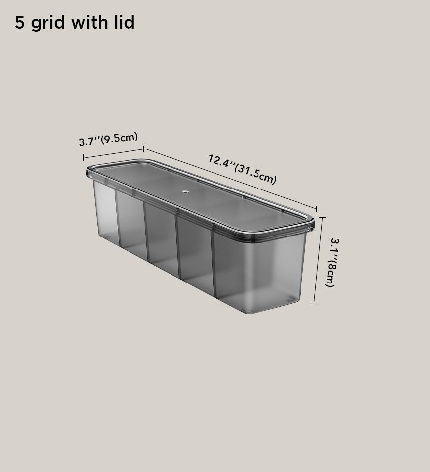 Moonval Clear Socks & Underwear Organizer Box, Divided Drawer Storage for Lingerie & Accessories