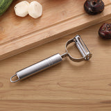 Moonval Julienne Vegetable Peeler, Stainless Steel Dual-Blade Shredder for Carrots & Cucumbers