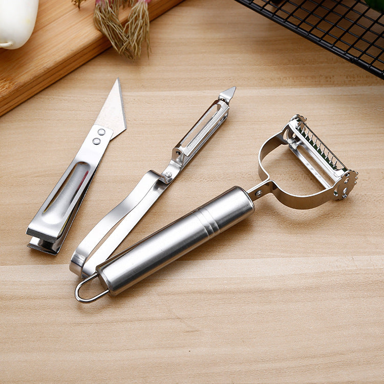 Moonval Julienne Vegetable Peeler, Stainless Steel Dual-Blade Shredder for Carrots & Cucumbers