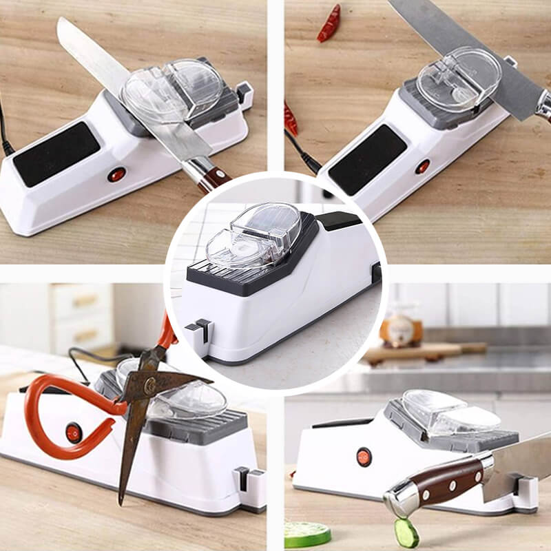 Moonval Electric Knife Sharpener, USB-Powered Multi-Angle Sharpening System with Safety Guard