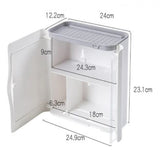 Moonval Wall-Mounted Toilet Paper Holder, Tissue Box Shelf Organizer with Storage for Bathroom