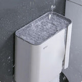 Moonval Wall-Mounted Toilet Paper Holder, Tissue Box Shelf Organizer with Storage for Bathroom