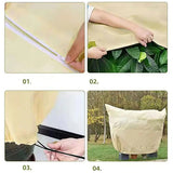 Moonval Plant Frost Protection Cover, Thickened Drawstring Freeze Protection Bag for Trees & Shrubs