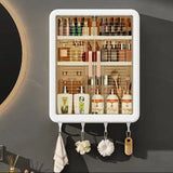 Moonval Wall-Mounted Magnetic Storage Rack, Self-Adhesive Organizer Shelf for Kitchen & Bathroom