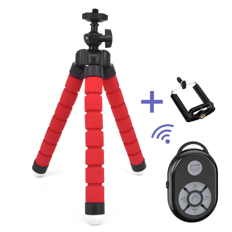 Moonval Flexible Octopus Mini Tripod, Adjustable Phone & Camera Stand with Universal Mount