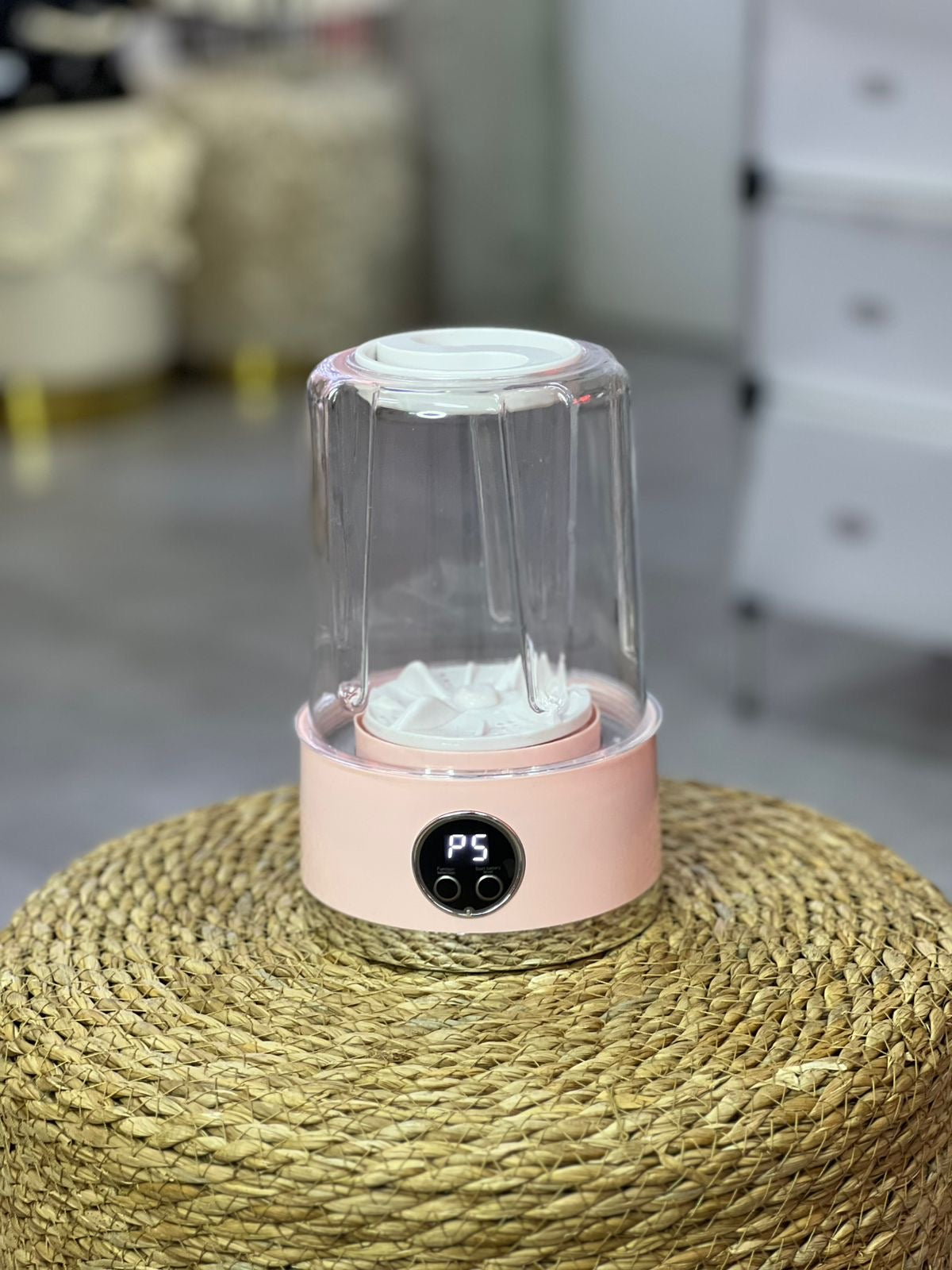 Moonval Portable Mini Washing Machine, USB Rechargeable Compact Washer with Digital Timer