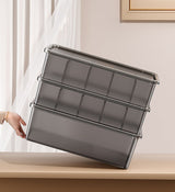 Moonval Clear Socks & Underwear Organizer Box, Divided Drawer Storage for Lingerie & Accessories