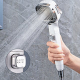 Moonval 4-Mode High-Pressure Handheld Shower Head with Pause Switch & Spray Gun
