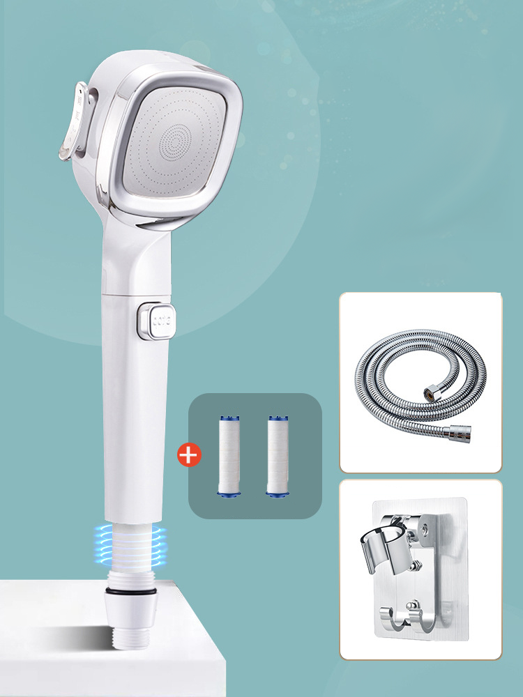 Moonval 4-Mode High-Pressure Handheld Shower Head with Pause Switch & Spray Gun