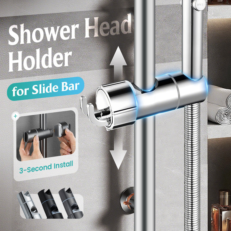 Moonval Drill-Free Hand Shower Holder, Adjustable Wall Mount Bracket for Bathroom Shower Heads