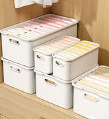 Moonval Wardrobe Clothes Organizer, Foldable 7-Grid Closet Storage Box for Jeans, Shirts & Sweaters