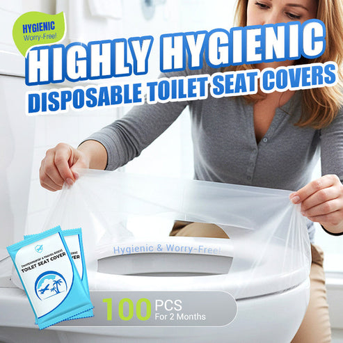 Moonval Disposable Toilet Seat Covers, Biodegradable Universal Travel Liners, 100-Pack