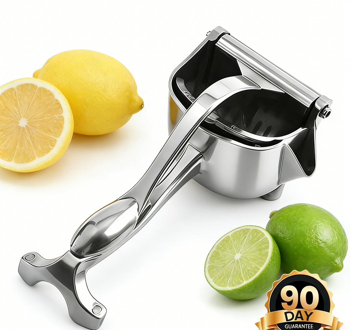 Moonval Stainless Steel Citrus Juicer, Heavy-Duty Manual Lemon & Lime Fruit Press